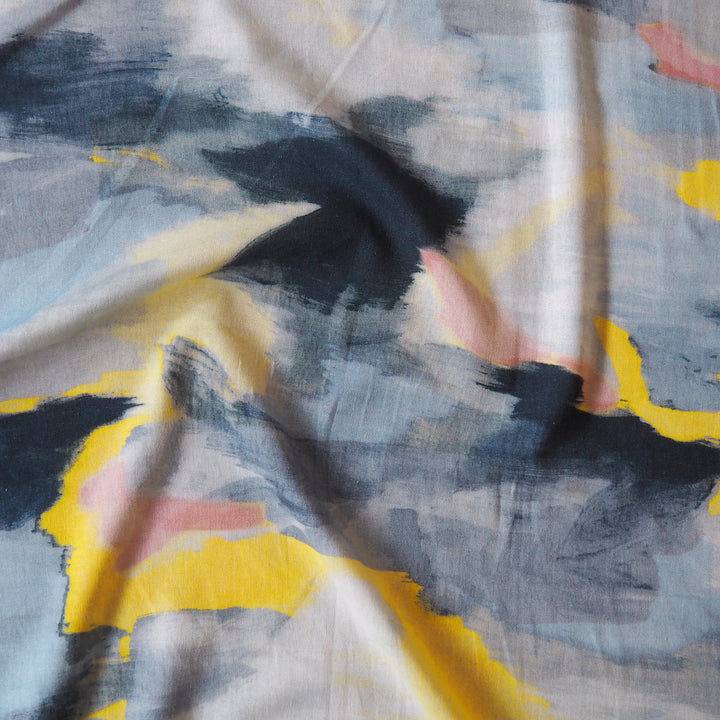 Abstract pattern on a viscose linen dressmaking fabric background