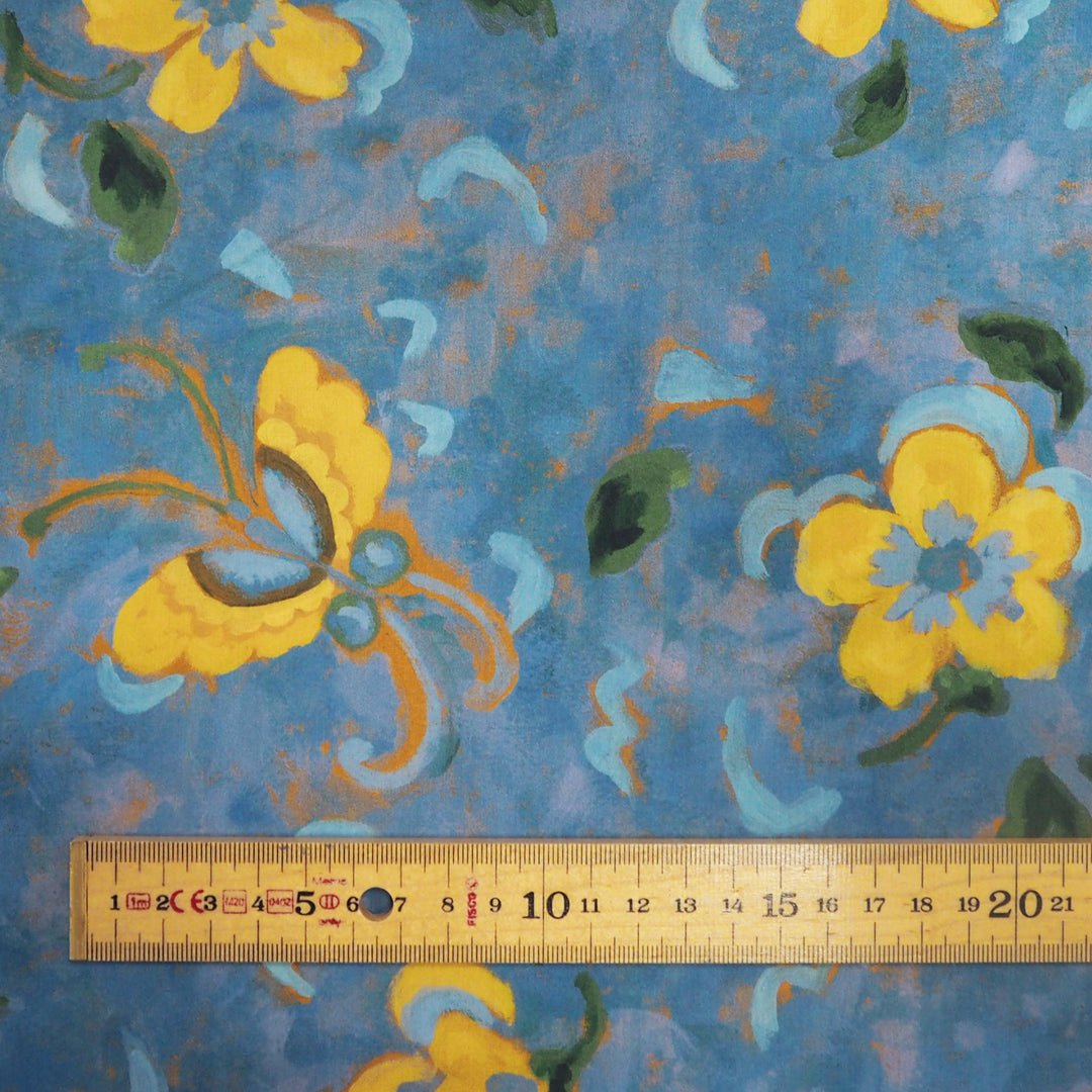 Liberty Artist Muse C Fabric - blue floral design