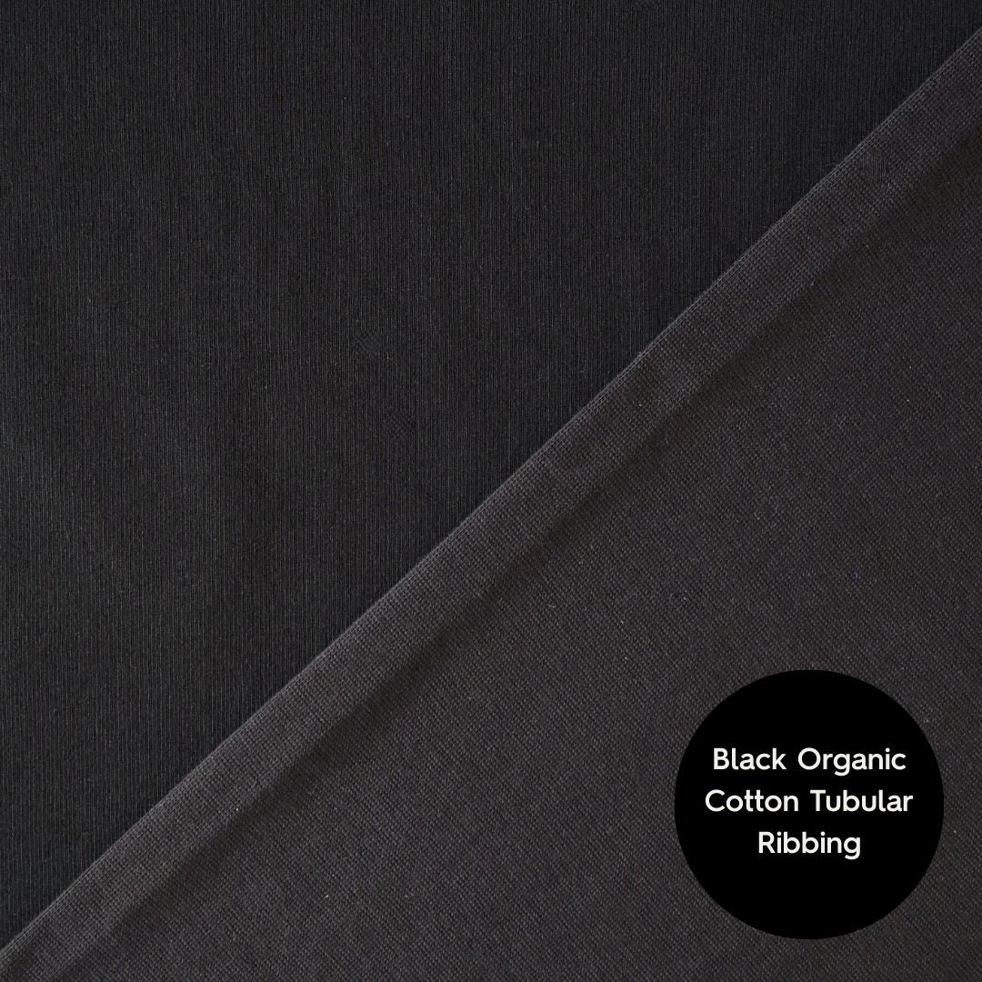 Heavy weight black cotton jersey dressmaking fabric