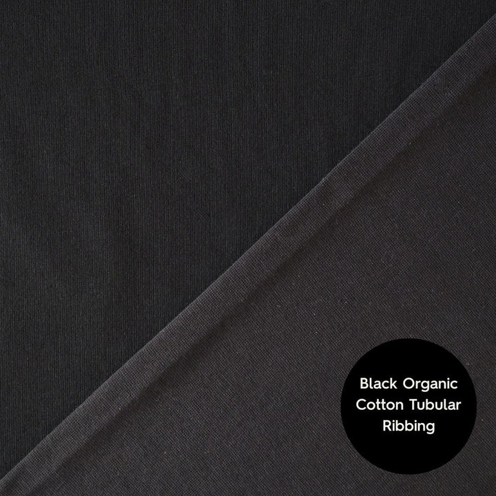 Heavy weight black cotton jersey dressmaking fabric