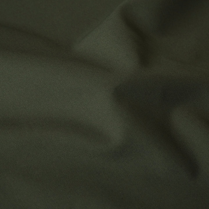 Khaki showerproof cotton canvas fabric for dressmaking jackets and coats