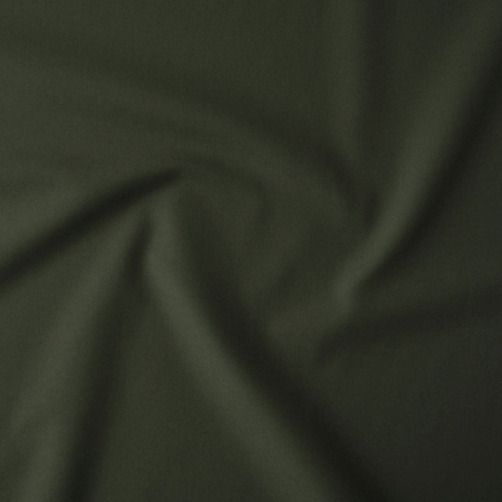 Khaki showerproof cotton canvas fabric for dressmaking jackets and coats