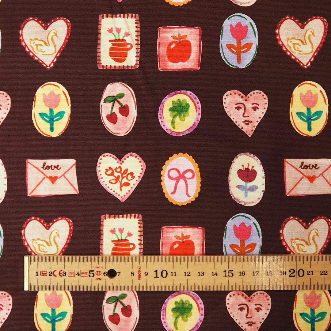 Fabric Godmother Love Letter stretch cotton denim fabric