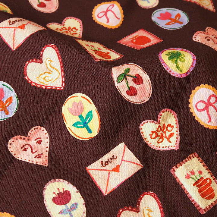 Fabric Godmother Love Letter stretch cotton denim fabric