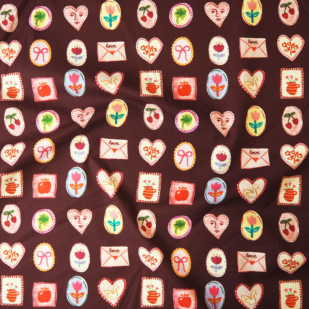 Fabric Godmother Love Letter stretch cotton denim fabric