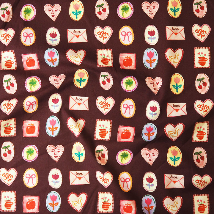 Fabric Godmother Love Letter stretch cotton denim fabric