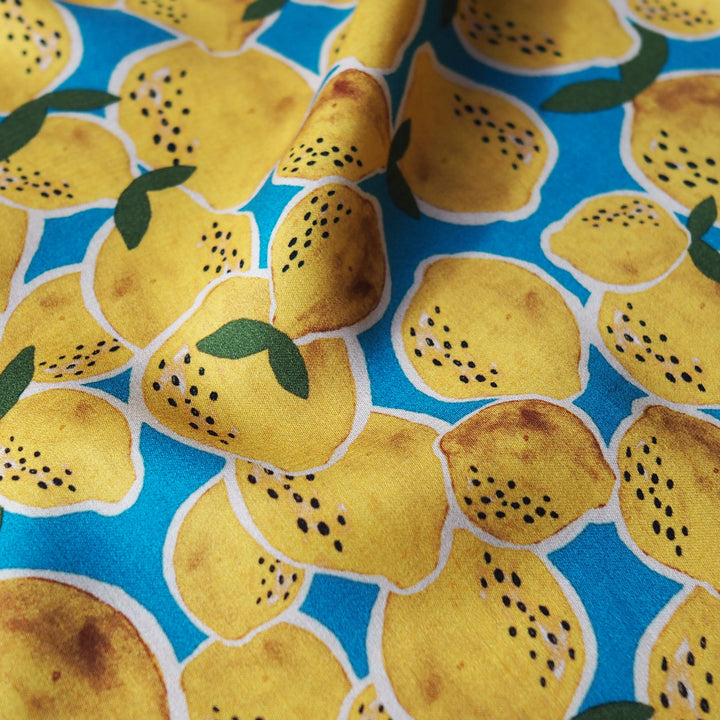 Summer Fruits Viscose Sateen Fabric