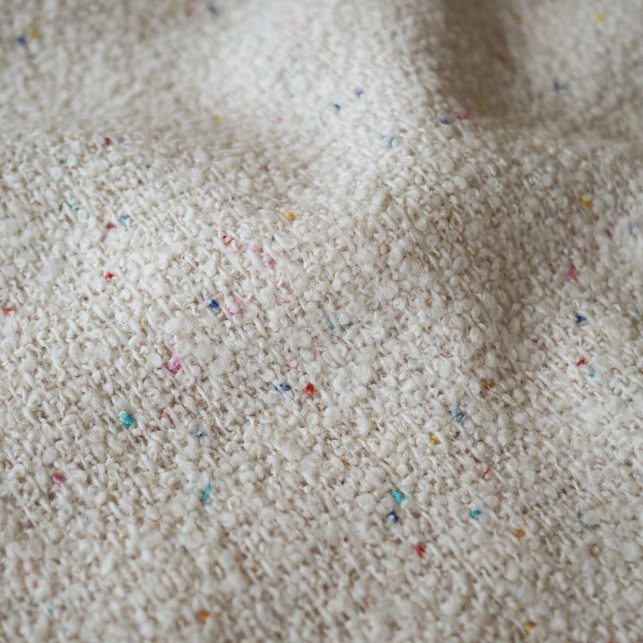 Sweetie sprinkle wool boucle dressmaking fabric with colourful flecks