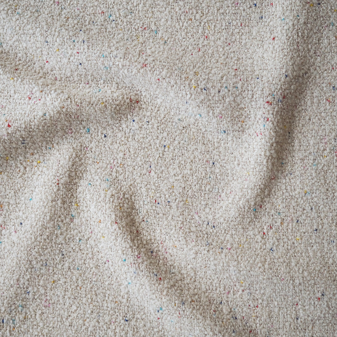 Sweetie sprinkle wool boucle dressmaking fabric with colourful flecks