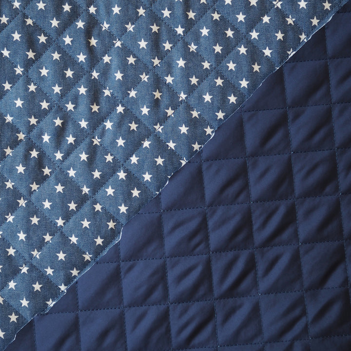Denim Star Quilted Cotton Fabric for dressmaking