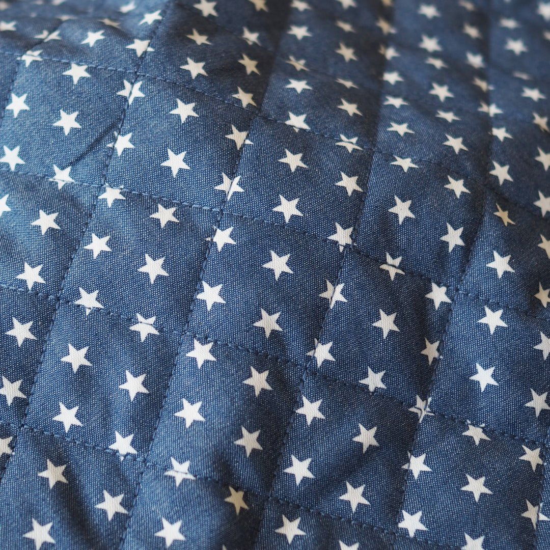 Denim Star Quilted Cotton Fabric for dressmaking