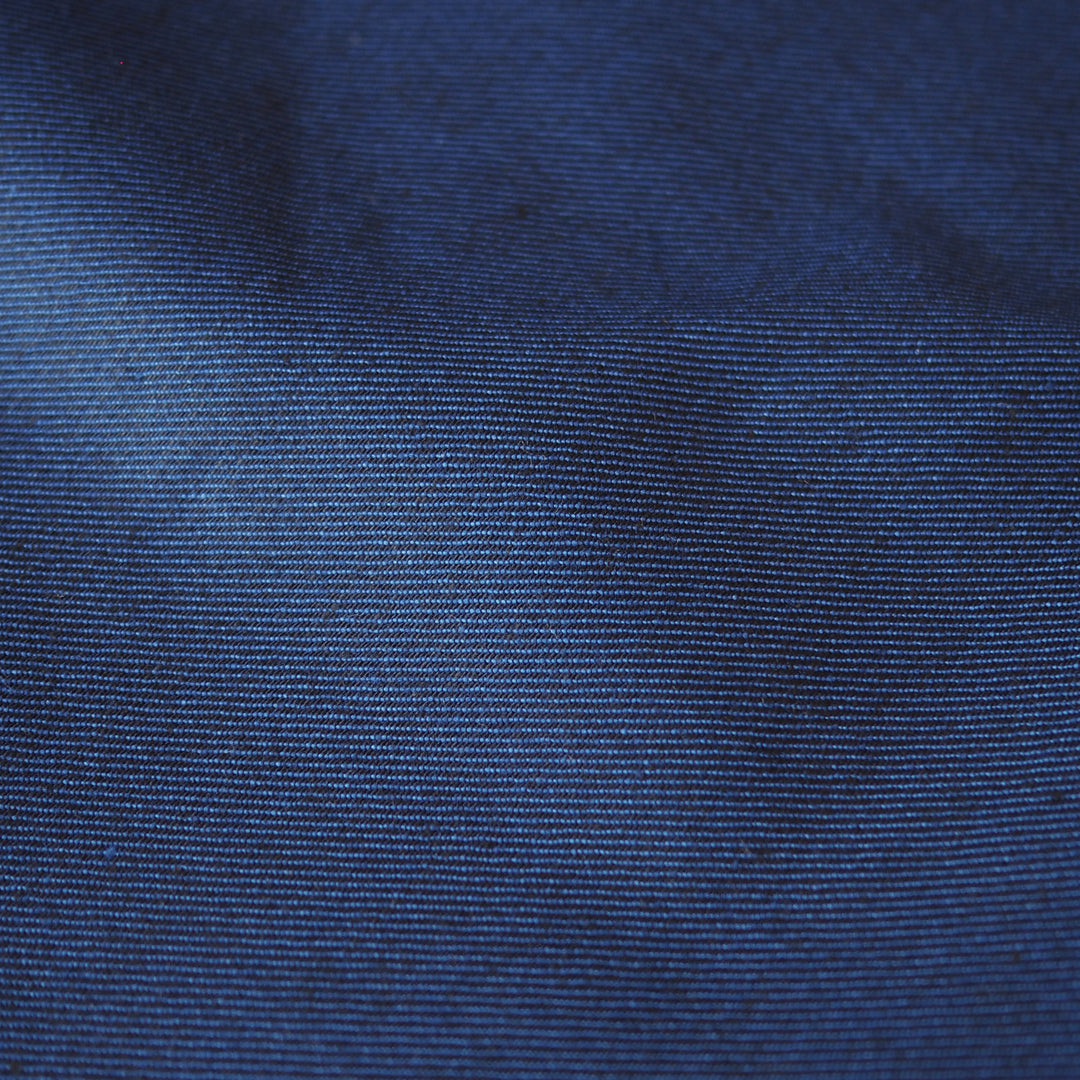Cobalt Reversible Heavy Cotton Twill Fabric for dressmaking