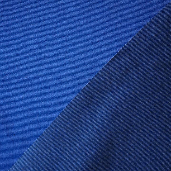 Cobalt Reversible Heavy Cotton Twill Fabric for dressmaking