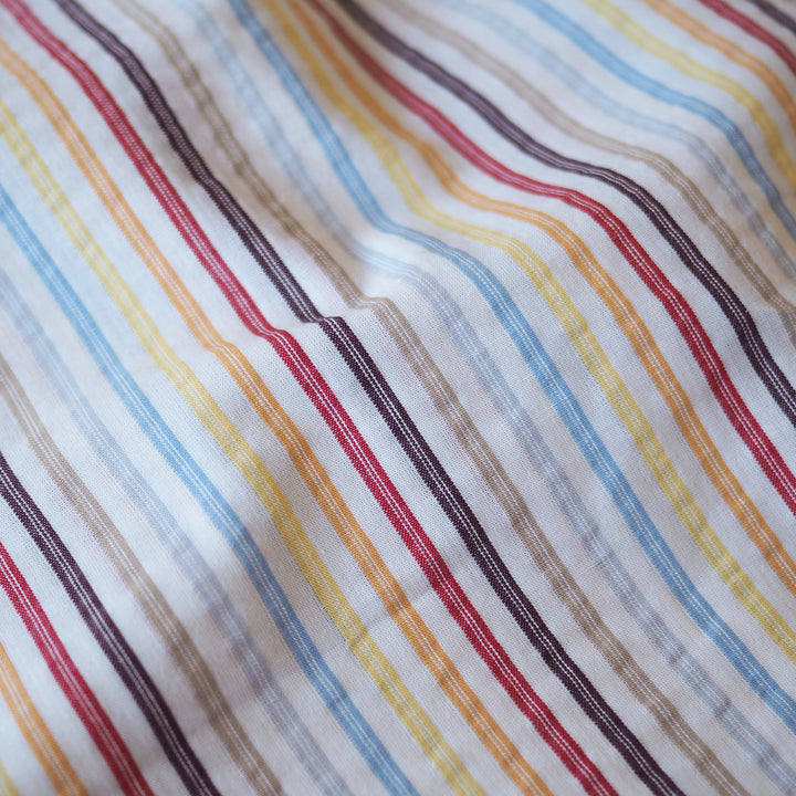 Rainbow Stripe Cotton Fabric for dressmaking