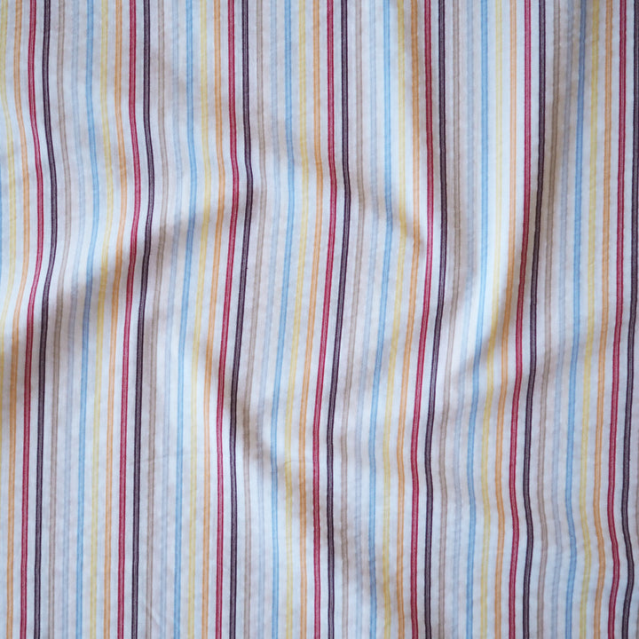 Rainbow Stripe Cotton Fabric for dressmaking