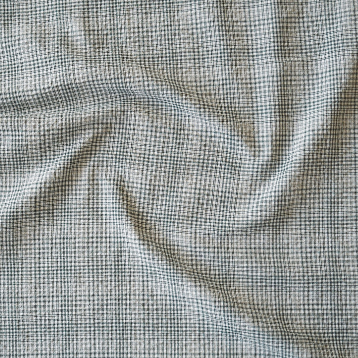 Sage crinkle cotton dressmaking fabric