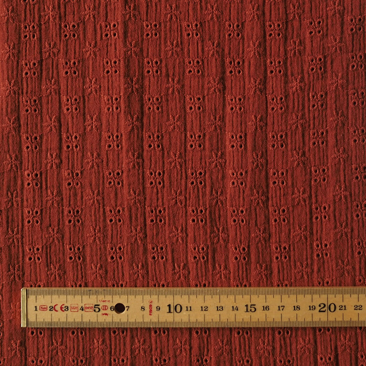 Amber Ditsy Embroidered Cotton Double Gauze Fabric for dressmaking