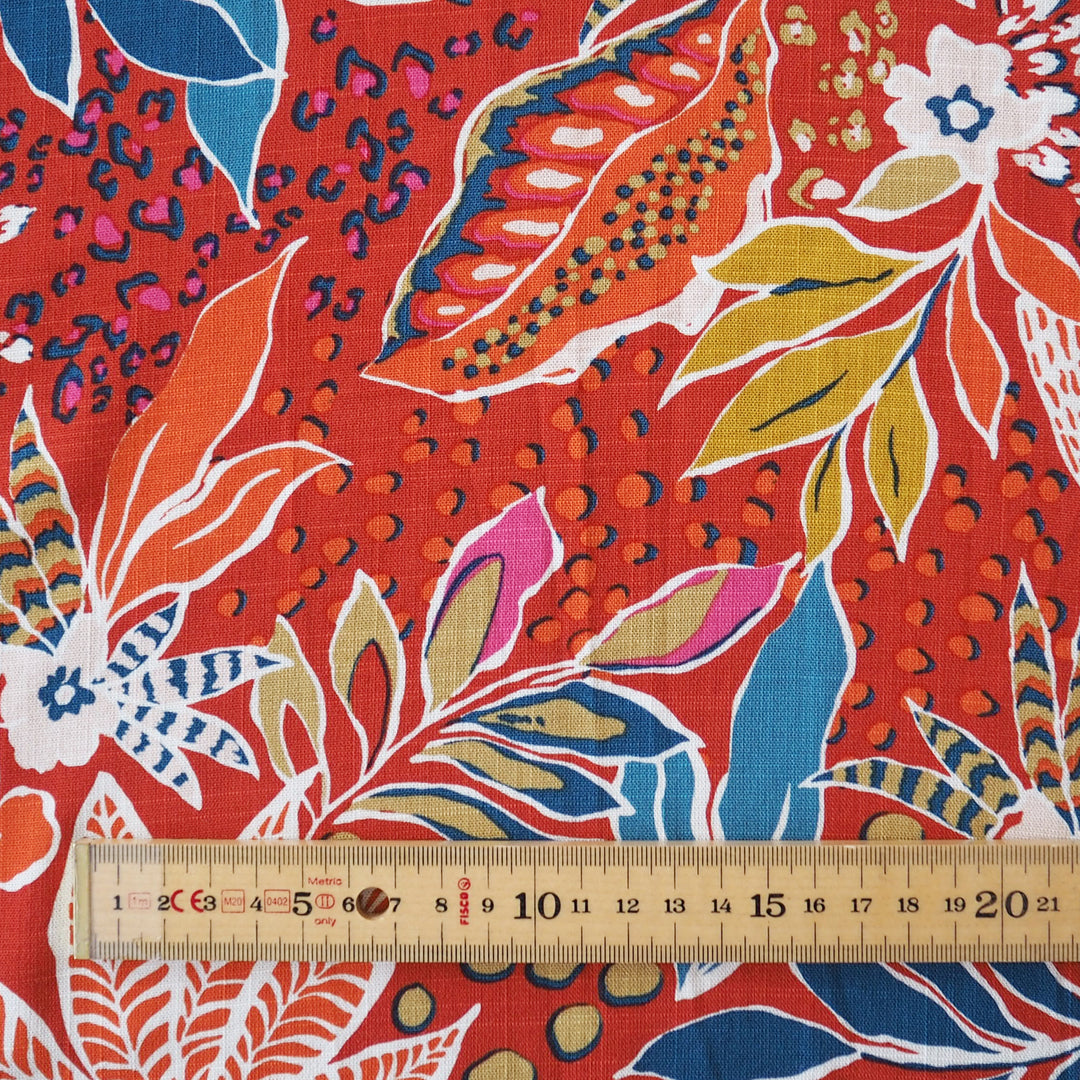 Exotic Jungle Stretch Viscose Fabric for dressmaking