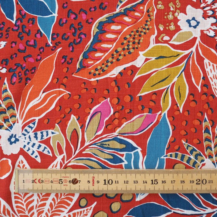 Exotic Jungle Stretch Viscose Fabric for dressmaking