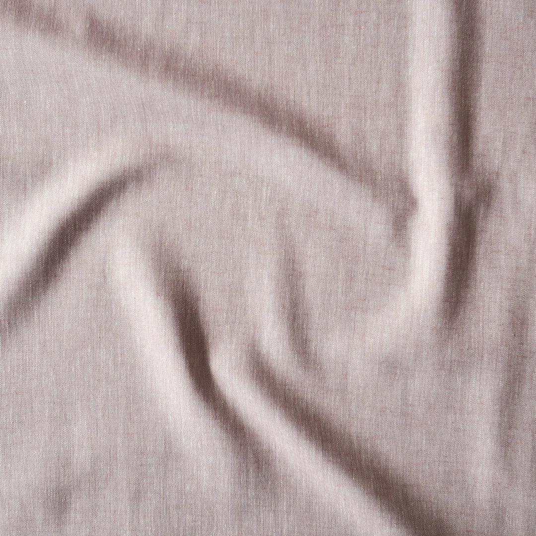 Old Rose Melange Yarn Dyed Linen Cotton Blend Fabric for dressmaking