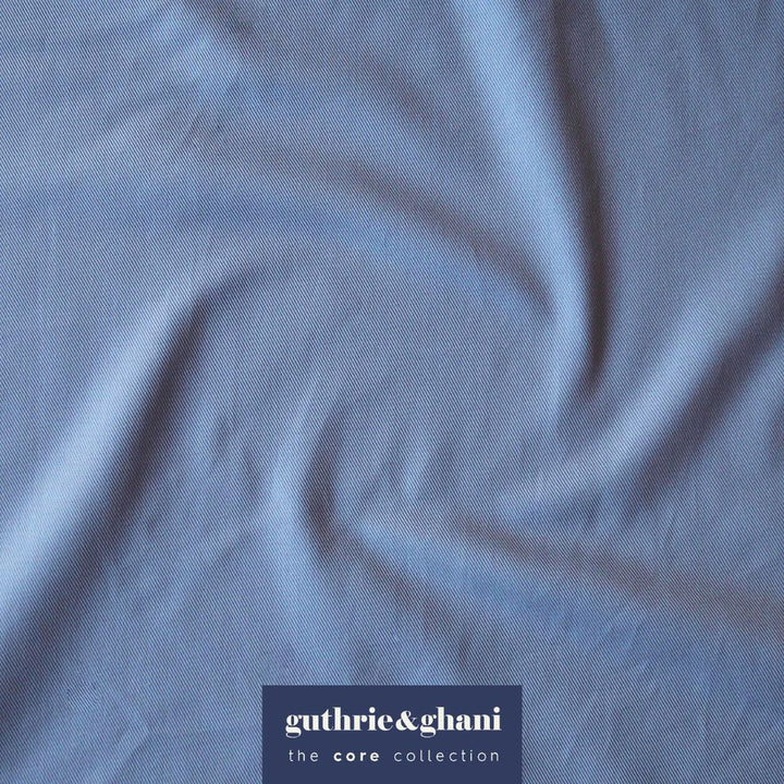 Sevenberry Periwinkle Cotton Twill Fabric for dressmaking