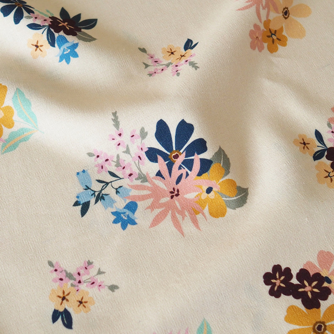 Flùr Posy Viscose Linen dressmaking fabric - exclusive to Guthrie & Ghani
