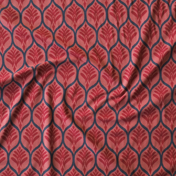 Scandi Floral Tile Cotton Jersey Fabric for dressmaking