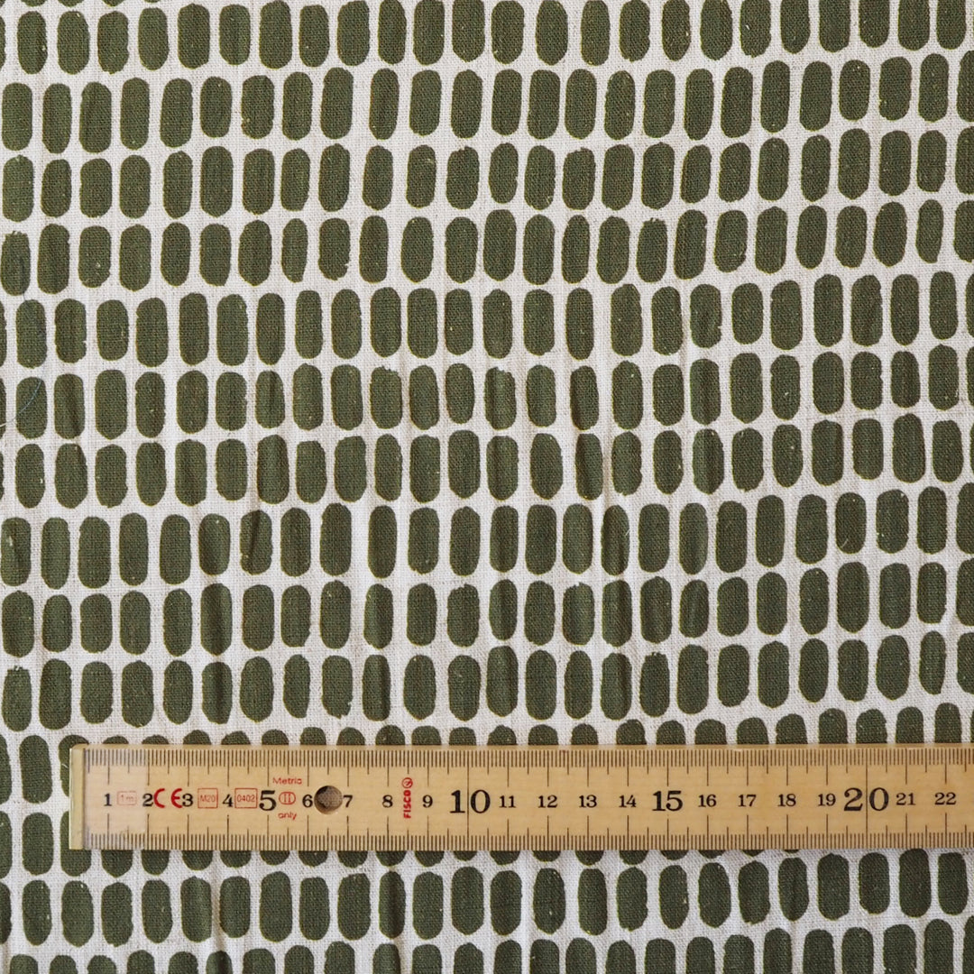 Moss Pebble Viscose Linen dressmaking Fabric
