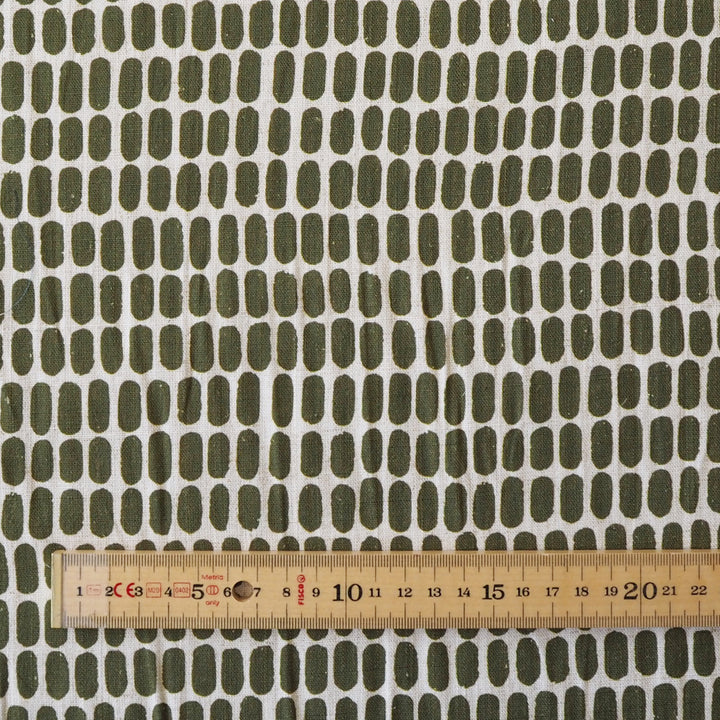 Moss Pebble Viscose Linen dressmaking Fabric