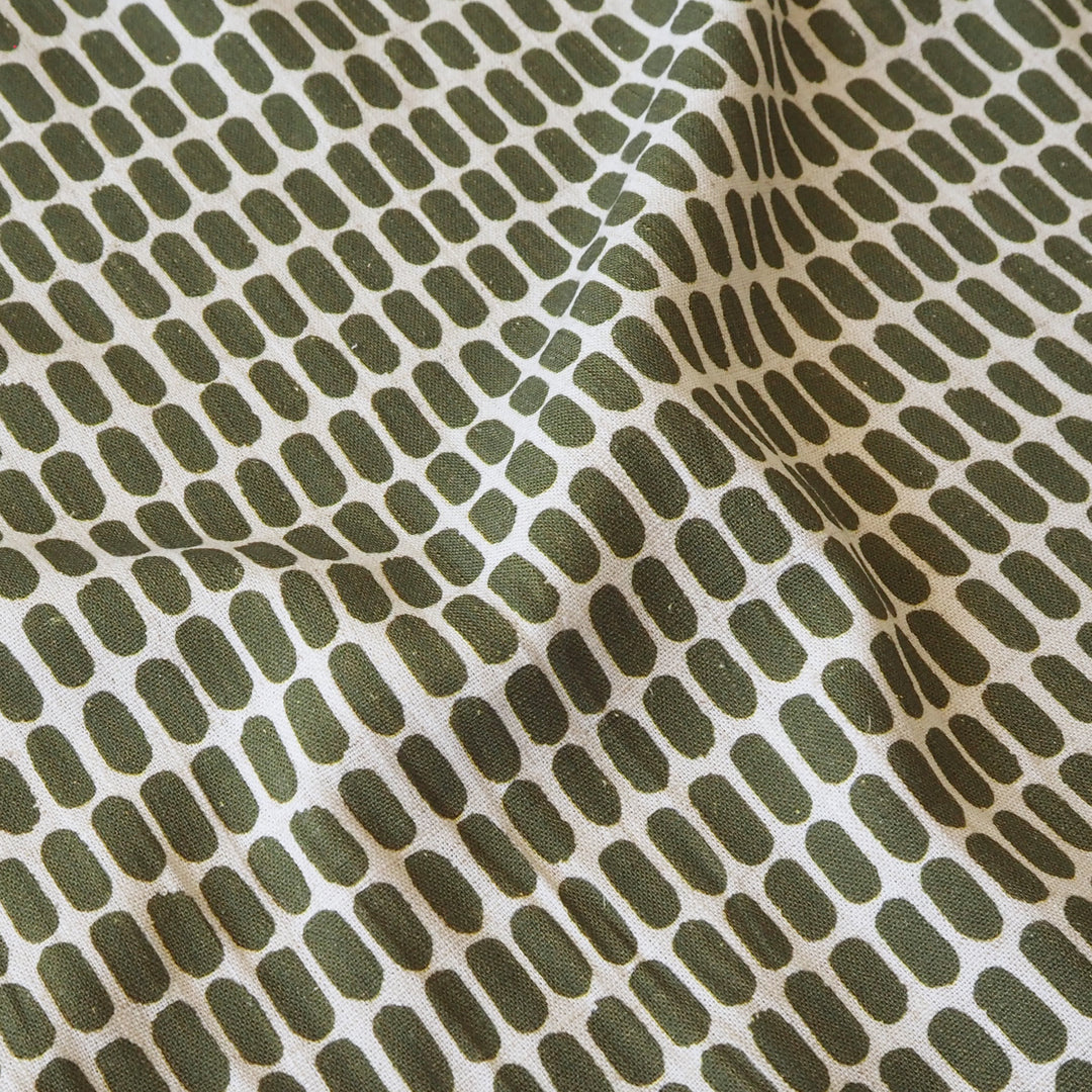 Moss Pebble Viscose Linen dressmaking Fabric