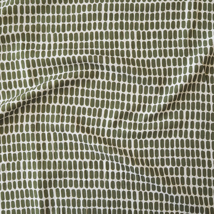 Moss Pebble Viscose Linen dressmaking Fabric