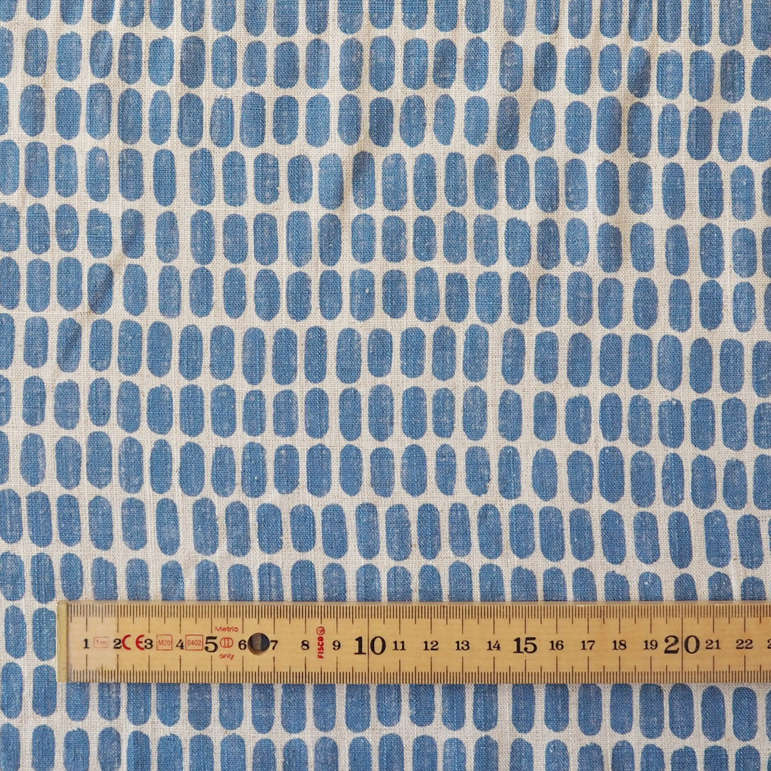 Cornflower Pebble Viscose Linen dressmaking Fabric
