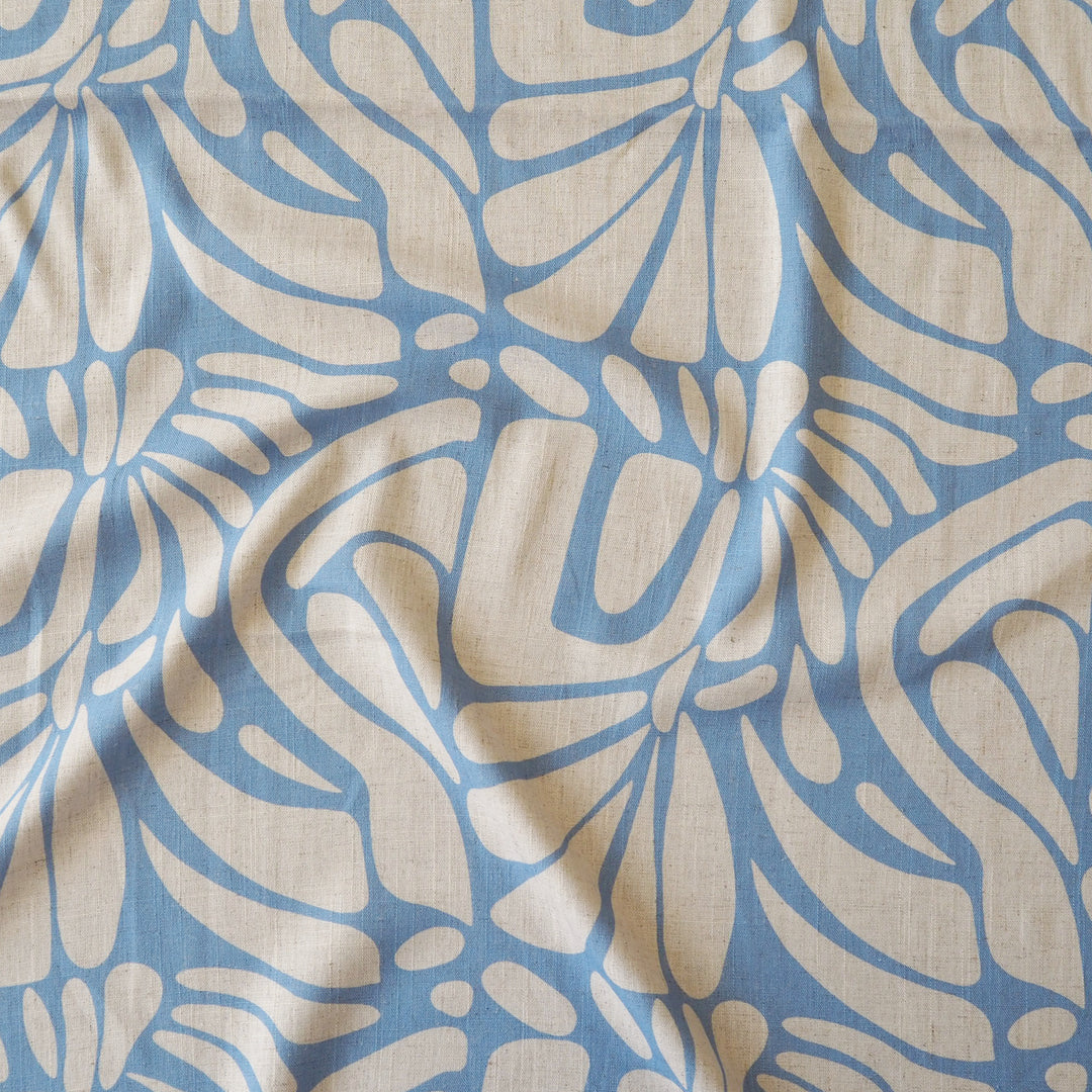 Blue Mirage Viscose Linen dressmaking Fabric