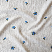 Blueberry Bunches Embroidered Cotton Double Gauze Fabric