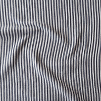 Navy Simple Stripe Yarn Dyed Cotton Double Gauze Fabric