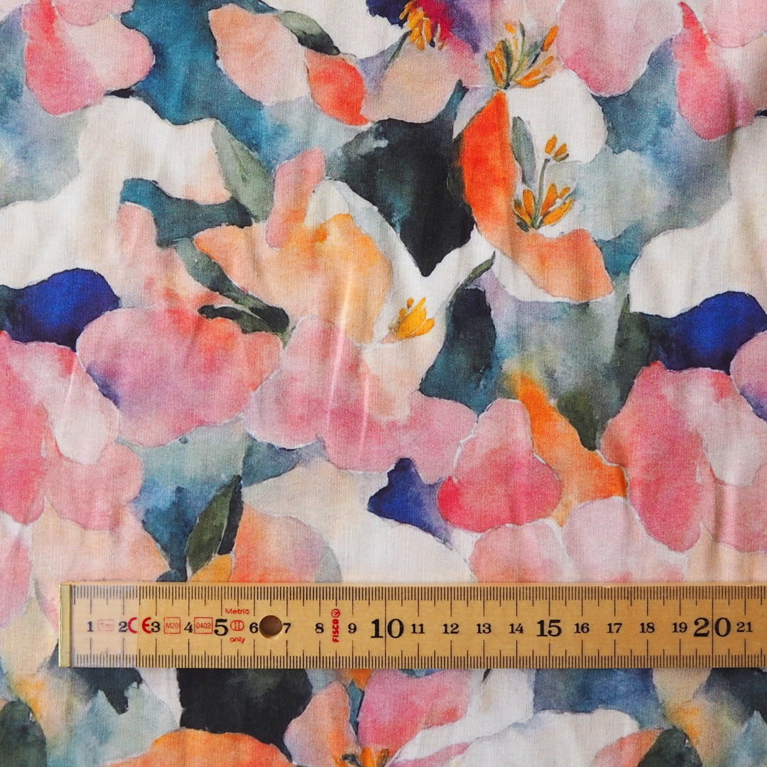 Petal Wash Viscose Sateen Fabric for dressmaking