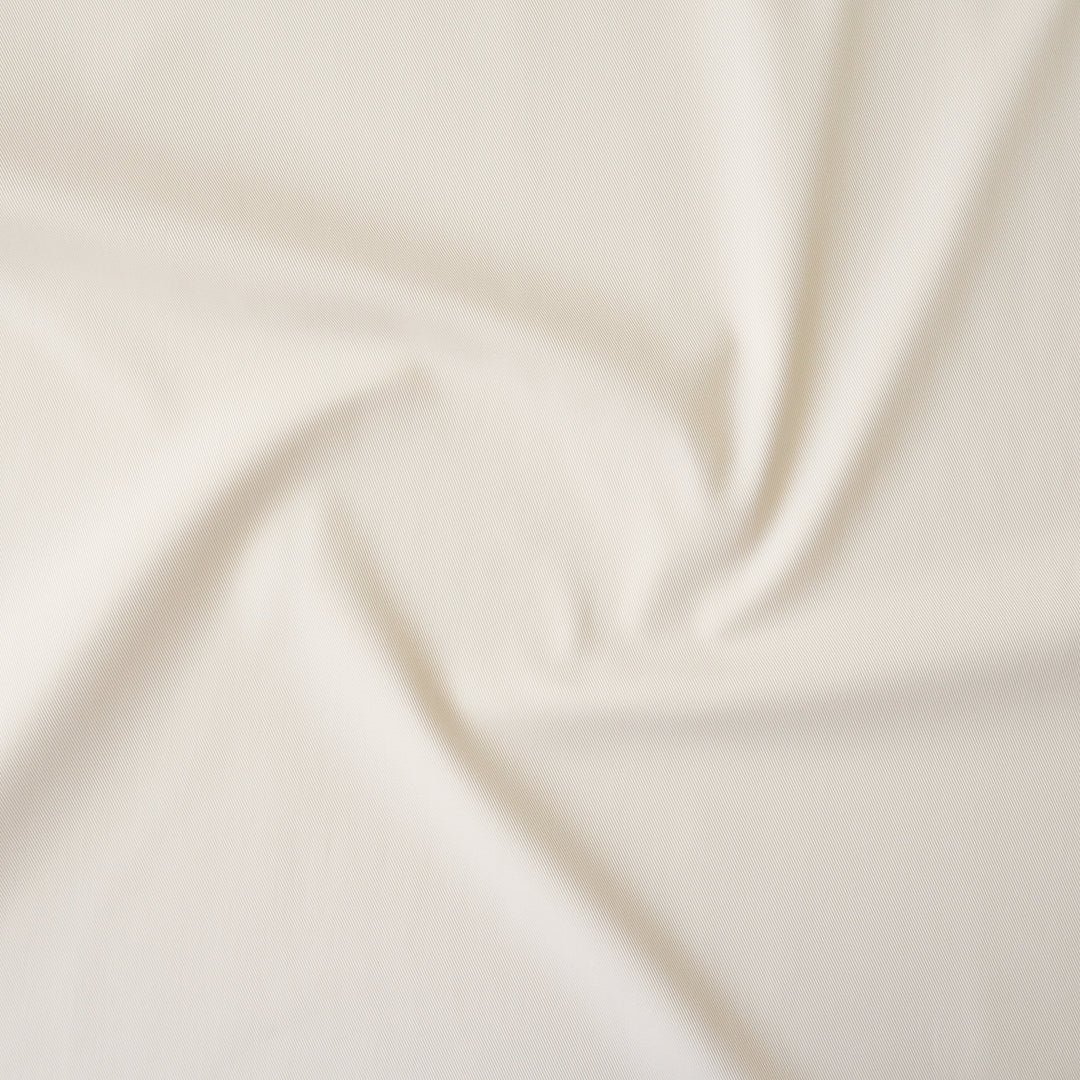 Cream Stretch Cotton Twill dressmaking Fabric