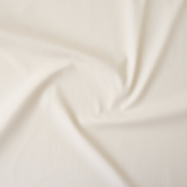 Cream Stretch Cotton Twill dressmaking Fabric