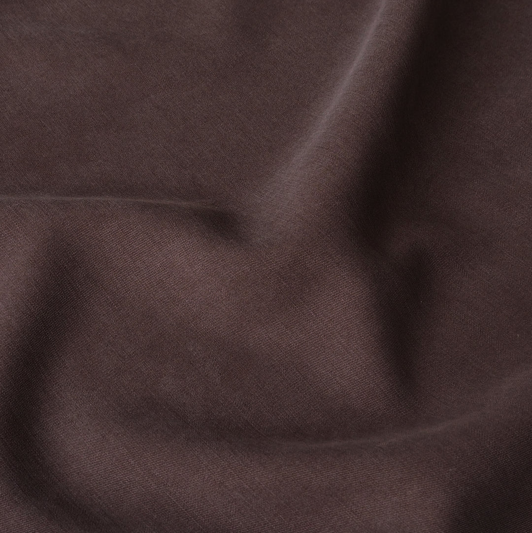 Chocolate Tencel Twill Fabric for dressmaking
