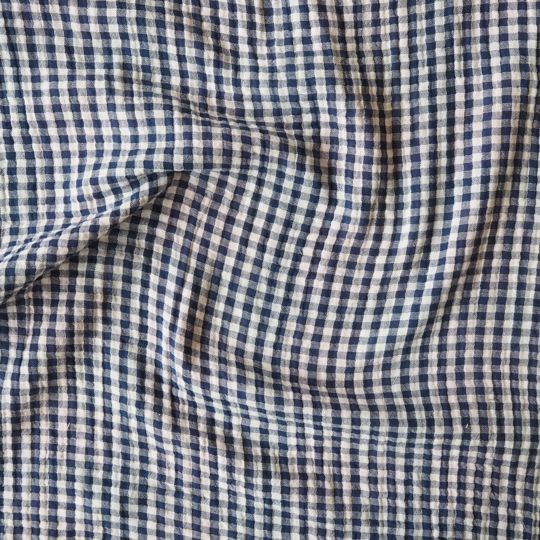 Damson Orchard Reversible Cotton Double Gauze Fabric for dressmaking