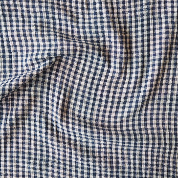 Damson Orchard Reversible Cotton Double Gauze Fabric for dressmaking