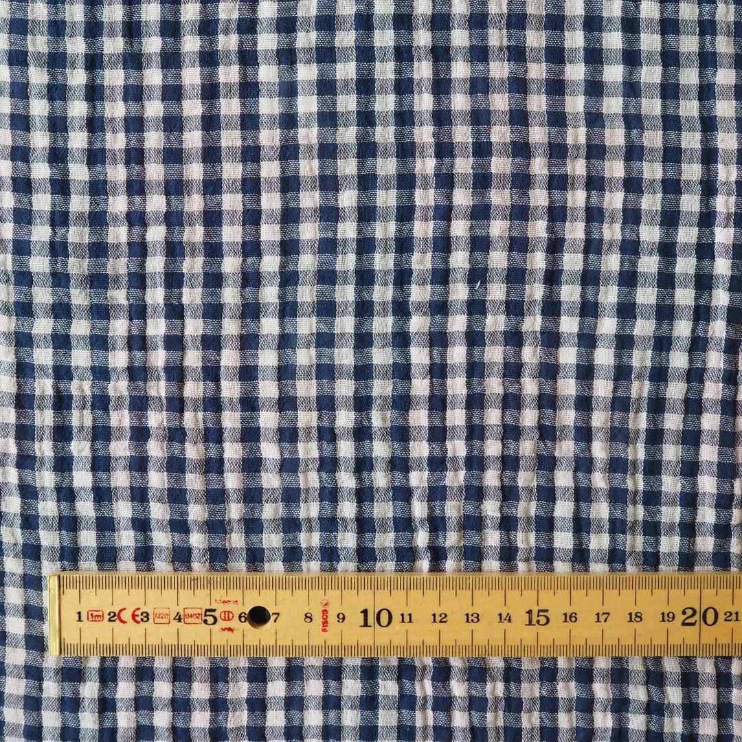 Damson Orchard Reversible Cotton Double Gauze Fabric for dressmaking