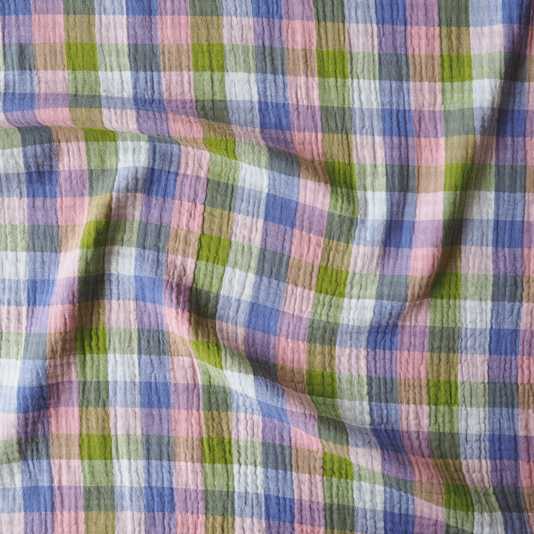 Foxglove Fields Reversible Cotton Double Gauze Fabric for dressmaking