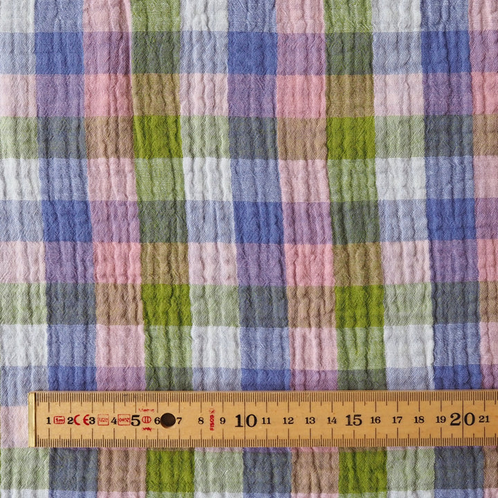 Foxglove Fields Reversible Cotton Double Gauze Fabric for dressmaking