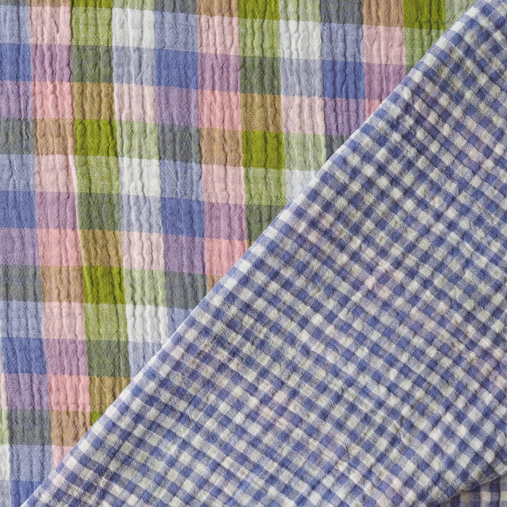 Foxglove Fields Reversible Cotton Double Gauze Fabric for dressmaking
