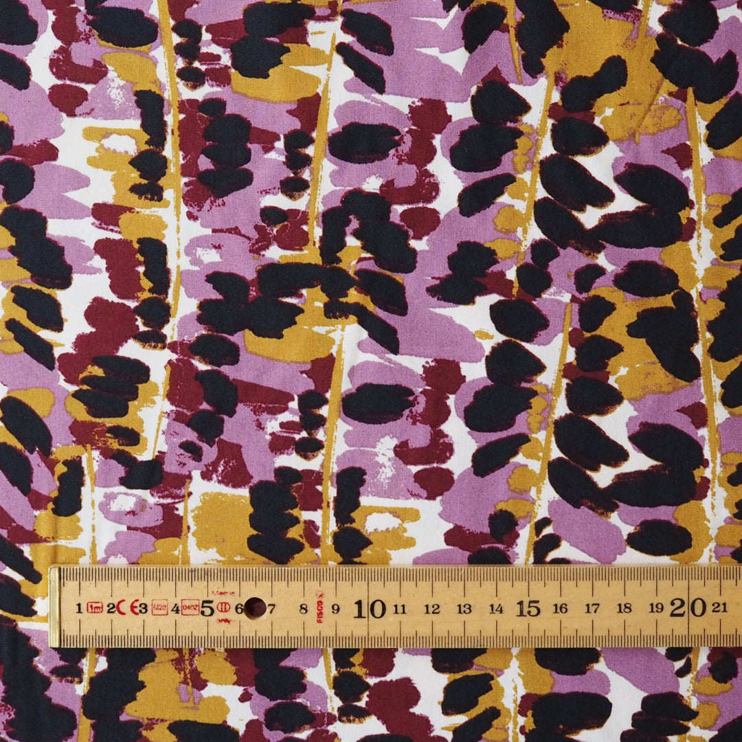 Dusky Peony Bramble Cotton Viscose Fabric for dressmaking