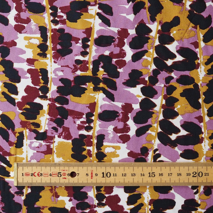 Dusky Peony Bramble Cotton Viscose Fabric for dressmaking