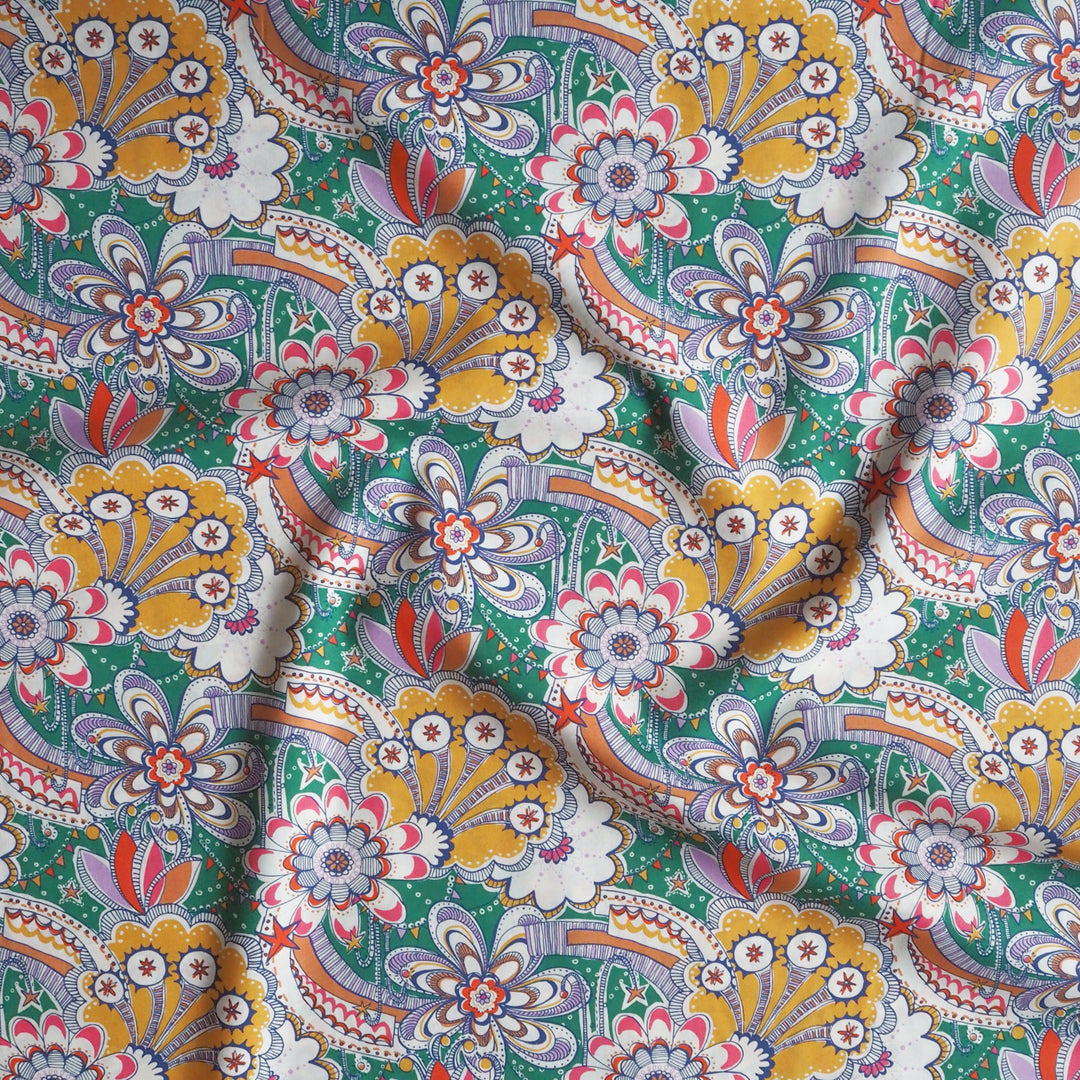 Liberty Fabrics Tana Cotton Lawn dressmaking Fabric - Firework Garden B