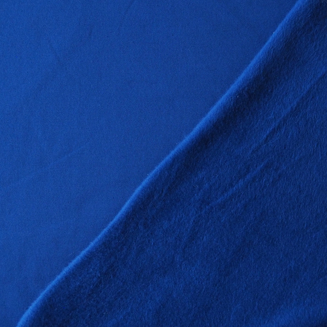 Cobalt Cotton Fleeceback Sweatshirt Fabric