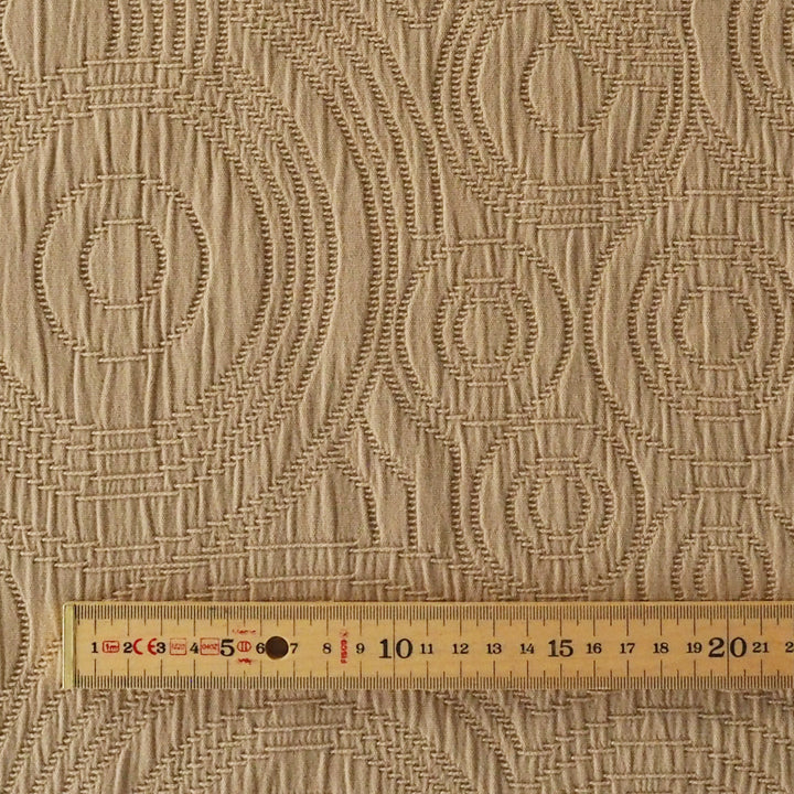Sand Cairn Circles Cotton Jacquard Fabric - Guthrie & Ghani Exclusive